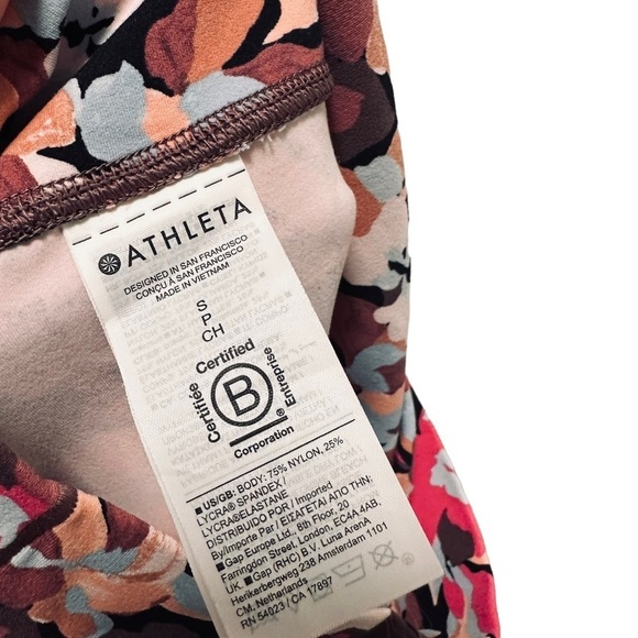 Athleta Transcend Stash Tight Elysian Floral Print Womens Small EUC style 533673 - Picture 5 of 12